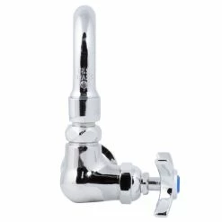 T&S Brass And Bronze Works T&S B-0212-F05 Wall Mounted Single Hole Faucet With 6" Swing Spout, .5 GPM Non-Aerated Outlet, Eterna Cartridge, And 4-Arm Handle -T&S Brass-shop 1607224