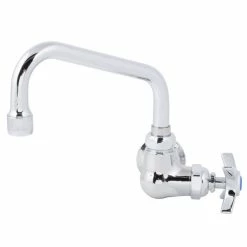 T&S Brass And Bronze Works T&S B-0212-F05 Wall Mounted Single Hole Faucet With 6" Swing Spout, .5 GPM Non-Aerated Outlet, Eterna Cartridge, And 4-Arm Handle -T&S Brass-shop 1607226
