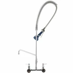 T&S Brass And Bronze Works T&S B-0133-A12-B08C EasyInstall Wall Mounted 37 1/2" High Pre-Rinse Faucet With Adjustable 8" Centers, Ergonomic Low Flow Spray Valve, 44" Hose, 12" Add-On Faucet, And 6" Wall Bracket 6 T&S Brass And Bronze Works T&S B-0133-A12-B08C EasyInstall Wall Mounted 37 1/2" High Pre-Rinse Faucet With Adjustable 8" Centers, Ergonomic Low Flow Spray Valve, 44" Hose, 12" Add-On Faucet, And 6" Wall Bracket -T&S Brass-shop 1607242