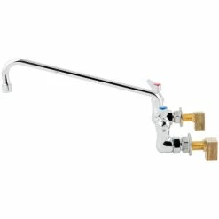 T&S Brass And Bronze Works T&S B-2358 Wall Mounted Faucet With 14" Swing Spout, 23.09 GPM Stream Regulator, 8" Adjustable Centers, And Lever Handles -T&S Brass-shop 1607437