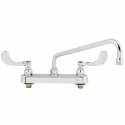 T&S Brass And Bronze Works T&S B-1123-WH4 Deck Mounted Workboard Faucet With 8" Centers, 12" Swing Nozzle, 2.2 GPM Aerator, Eterna Cartridges, And Wrist Handles 8 T&S Brass And Bronze Works T&S B-1123-WH4 Deck Mounted Workboard Faucet With 8" Centers, 12" Swing Nozzle, 2.2 GPM Aerator, Eterna Cartridges, And Wrist Handles -T&S Brass-shop 1611890