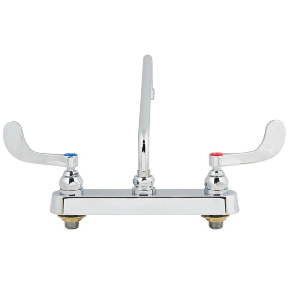 T&S Brass And Bronze Works T&S B-1123-WH4 Deck Mounted Workboard Faucet With 8" Centers, 12" Swing Nozzle, 2.2 GPM Aerator, Eterna Cartridges, And Wrist Handles 5 T&S Brass And Bronze Works T&S B-1123-WH4 Deck Mounted Workboard Faucet With 8" Centers, 12" Swing Nozzle, 2.2 GPM Aerator, Eterna Cartridges, And Wrist Handles - Image 5