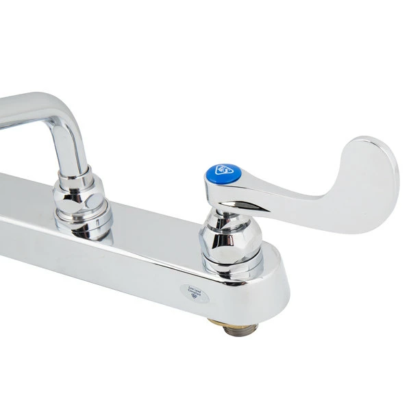 T&S Brass And Bronze Works T&S B-1123-WH4 Deck Mounted Workboard Faucet With 8" Centers, 12" Swing Nozzle, 2.2 GPM Aerator, Eterna Cartridges, And Wrist Handles 6 T&S Brass And Bronze Works T&S B-1123-WH4 Deck Mounted Workboard Faucet With 8" Centers, 12" Swing Nozzle, 2.2 GPM Aerator, Eterna Cartridges, And Wrist Handles - Image 6