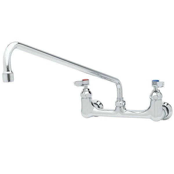 T&S Brass And Bronze Works T&S B-0230-EE Wall Mounted Pantry Faucet With 8" Adjustable Centers, 18" Swing Nozzle, And EE Connections 1 T&S Brass And Bronze Works T&S B-0230-EE Wall Mounted Pantry Faucet With 8" Adjustable Centers, 18" Swing Nozzle, And EE Connections