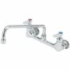 T&S Brass And Bronze Works T&S B-0231-CR Wall Mounted Pantry Faucet With 8" Adjustable Centers, 12" Swing Nozzle, And Cerama Cartridges