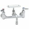 T&S Brass And Bronze Works T&S B-0233-01 Wall Mounted Pantry Faucet With 8" Adjustable Centers, 6" Swing Nozzle, And Soap Dish