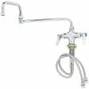 T&S Brass And Bronze Works T&S B-0250 Deck Mounted Pantry Faucet With Flex Inlets, 18" Double-Jointed Swing Nozzle, And Eterna Cartridges