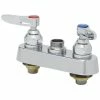 T&S Brass And Bronze Works T&S B-1110-XS-LN Deck Mount Workboard Faucet Base With 4" Centers, Escutcheon, And Tailpieces