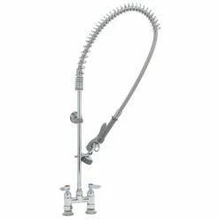 T&S Brass And Bronze Works T&S B-2288 EasyInstall Deck Mounted 45" High Pre-Rinse Faucet With Adjustable 4" Centers, 44" Hose, And 6" Wall Bracket 3 T&S Brass And Bronze Works T&S B-2288 EasyInstall Deck Mounted 45" High Pre-Rinse Faucet With Adjustable 4" Centers, 44" Hose, And 6" Wall Bracket -T&S Brass-shop 1633541