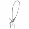 T&S Brass And Bronze Works T&S B-2430 Wall Mounted 42" High Pre-Rinse Faucet With Adjustable 8" Centers, 54" Hose, And 12" Add-On Faucet