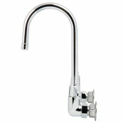 T&S Brass And Bronze Works Equip By T&S 5F-8WWB05 Wall Mounted Faucet With 7 15/16" Gooseneck Spout, 8" Centers, Laminar Flow Device, And Wrist Handles -T&S Brass-shop 1655369