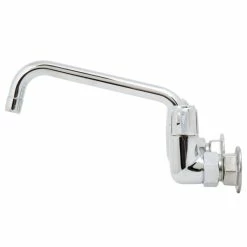 T&S Brass And Bronze Works Equip By T&S 5F-8WWB08 Wall Mounted Faucet With Adjustable 8" Centers, 8 1/8" Swing Spout, Laminar Flow Device, Cerama Cartridges, And Wrist Handles -T&S Brass-shop 1655502