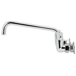 T&S Brass And Bronze Works Equip By T&S 5F-8WWB10 Wall Mounted Faucet With Adjustable 8" Centers, 10 1/8" Swing Spout, Laminar Flow Device, Cerama Cartridges, And Wrist Handles -T&S Brass-shop 1658271