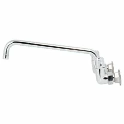 T&S Brass And Bronze Works Equip By T&S 5F-8WWB12 Wall Mounted Faucet With Adjustable 8" Centers, 12" Swing Spout, Laminar Flow Device, Cerama Cartridges, And Wrist Handles -T&S Brass-shop 1658437