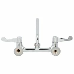 T&S Brass And Bronze Works Equip By T&S 5F-8WWB12 Wall Mounted Faucet With Adjustable 8" Centers, 12" Swing Spout, Laminar Flow Device, Cerama Cartridges, And Wrist Handles -T&S Brass-shop 1658438