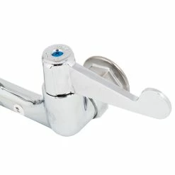 T&S Brass And Bronze Works Equip By T&S 5F-8WWB12 Wall Mounted Faucet With Adjustable 8" Centers, 12" Swing Spout, Laminar Flow Device, Cerama Cartridges, And Wrist Handles -T&S Brass-shop 1658439