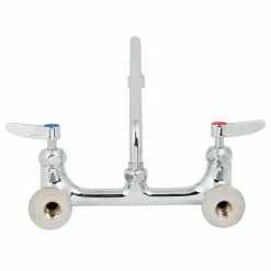 T&S Brass And Bronze Works T&S B-0231-CR-SC-F1 Wall Mounted Faucet With 8" Centers, 12" Swing Spout, 1 GPM Aerator, Cerama Cartridges And Lever Handles -T&S Brass-shop 1661682