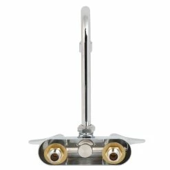 T&S Brass And Bronze Works T&S B-1146-V12-CR Wall Mounted Workboard Faucet With 5 3/4" Gooseneck Spout, 4" Centers, 1.2 GPM Aerator, Cerama Cartridges, And Lever Handles -T&S Brass-shop 1661825