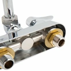 T&S Brass And Bronze Works T&S B-1146-V12-CR Wall Mounted Workboard Faucet With 5 3/4" Gooseneck Spout, 4" Centers, 1.2 GPM Aerator, Cerama Cartridges, And Lever Handles -T&S Brass-shop 1661826