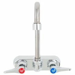 T&S Brass And Bronze Works T&S B-1115-132XF1CR Wall Mounted Workboard Faucet With 4" Centers, 2 7/8" Gooseneck Spout, 1 GPM Aerator, Cerama Cartridges, And Lever Handles
