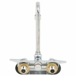 T&S Brass And Bronze Works T&S B-1115-132XF1CR Wall Mounted Workboard Faucet With 4" Centers, 2 7/8" Gooseneck Spout, 1 GPM Aerator, Cerama Cartridges, And Lever Handles -T&S Brass-shop 1668348