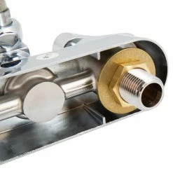 T&S Brass And Bronze Works T&S B-1115-132XF1CR Wall Mounted Workboard Faucet With 4" Centers, 2 7/8" Gooseneck Spout, 1 GPM Aerator, Cerama Cartridges, And Lever Handles -T&S Brass-shop 1668349