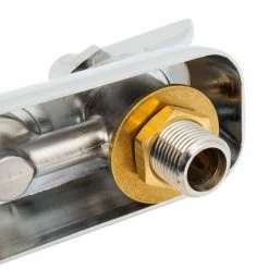 T&S Brass And Bronze Works T&S B-1115-132XN5QT Wall Mounted Workboard Faucet With 2 7/8" Gooseneck Spout, 4" Centers, .5 GPM Non-Aerated Spray Device, Eterna Cartridges, And Lever Handles -T&S Brass-shop 1668517