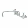 T&S Brass And Bronze Works T&S B-2299 Wall Mounted Faucet With 14" Swing Spout, 23.09 GPM Stream Regulator, 8" Adjustable Centers, And Lever Handles