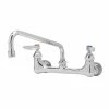 T&S Brass And Bronze Works T&S B-2342 Wall Mounted Faucet With 10" Swing Spout, 23.09 GPM Stream Regulator, 8" Adjustable Centers, And Lever Handles