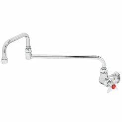 T&S Brass And Bronze Works T&S B-0260 Wall Mounted Faucet With 18" Double-Jointed Swing Spout, 4.16 GPM Stream Regulator, And 4-Arm Handle