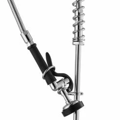 Assure Parts 1.15 GPM Chrome-Plated Wall-Mount Pre-Rinse Faucet With 8" Centers -T&S Brass-shop 1839045