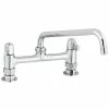 T&S Brass And Bronze Works Equip By T&S 5F-8DLS12A Deck Mounted Faucet With 8" Centers, 12 1/8" Swing Spout, 2.2 GPM Aerator, And Lever Handles