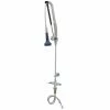 T&S Brass And Bronze Works T&S B-0113-CR-B8P 42 15/16" High Deck Mounted DuraPull Pre-Rinse Faucet With Flex Inlets, 30" Hose, 1.07 GPM Spray Valve, And Wall Bracket
