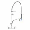 Fisher 48933 Wall Mount Pre-Rinse Faucet With 8" Centers, 16" Swing Nozzle, And 12" Wall Bracket