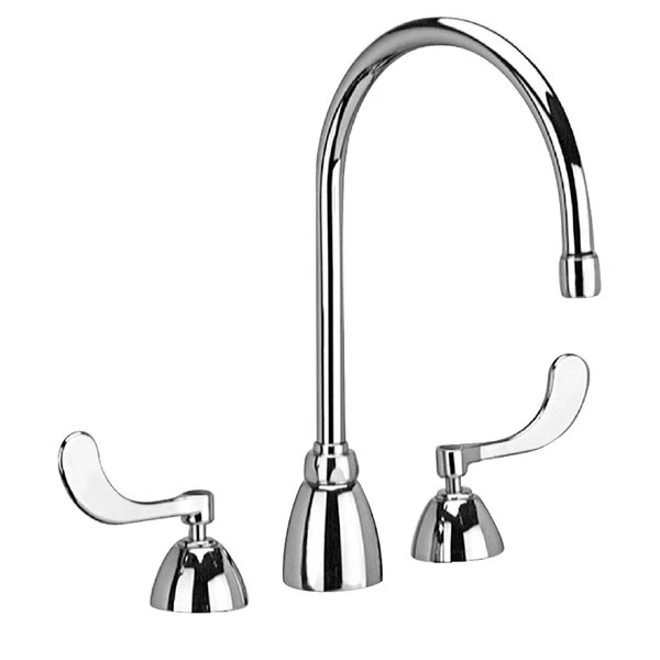 Zurn Z831C4-XL AquaSpec Deck Mount Faucet With Widespread Base, 8" Gooseneck Spout (2.2 GPM), Ceramic Cartridge, And Wrist Handles 1 Zurn Z831C4-XL AquaSpec Deck Mount Faucet With Widespread Base, 8" Gooseneck Spout (2.2 GPM), Ceramic Cartridge, And Wrist Handles