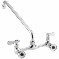 Regency Plumbing & Hardware Regency Wall Mount Faucet With 16" Swing Spout And 8" Centers -T&S Brass-shop 2161492