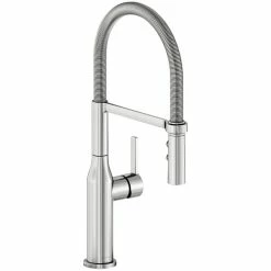 Elkay LKAV1061LS Avado Deck Mount Lustrous Steel Kitchen Faucet With Semi-Professional Spout And Lever Handle
