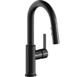 Elkay LKAV3032BK Avado Deck Mount Black Bar Faucet With Pull-Down Spray Head And Lever Handle