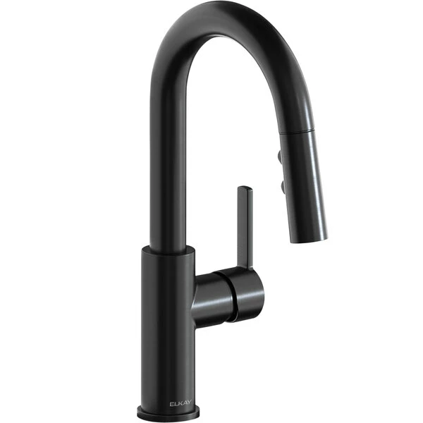 Elkay LKAV3032BK Avado Deck Mount Black Bar Faucet With Pull-Down Spray Head And Lever Handle 1 Elkay LKAV3032BK Avado Deck Mount Black Bar Faucet With Pull-Down Spray Head And Lever Handle