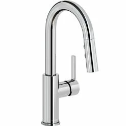 Elkay LKAV3032CR Avado Deck Mount Chrome Bar Faucet With Pull-Down Spray Head And Lever Handle