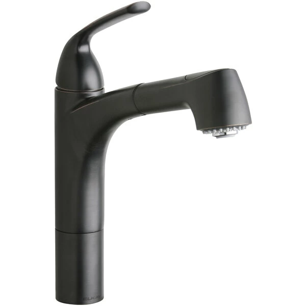Elkay LKGT1041RB Gourmet Deck Mount Oil-Rubbed Bronze Kitchen Faucet With Pull-Out Spray Head, Lever Handle, And Hi / Mid-Rise Base Options 1 Elkay LKGT1041RB Gourmet Deck Mount Oil-Rubbed Bronze Kitchen Faucet With Pull-Out Spray Head, Lever Handle, And Hi / Mid-Rise Base Options