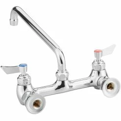 Waterloo Wall-Mounted Faucet With 8" Centers And 12" Swing Spout 6 Waterloo Wall-Mounted Faucet With 8" Centers And 12" Swing Spout -T&S Brass-shop 2172193