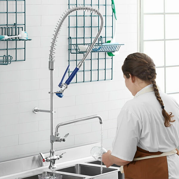 Waterloo 1.15 GPM Deck-Mounted Pre-Rinse Faucet With Single Base And 12" Add-On Faucet 1 Waterloo 1.15 GPM Deck-Mounted Pre-Rinse Faucet With Single Base And 12" Add-On Faucet