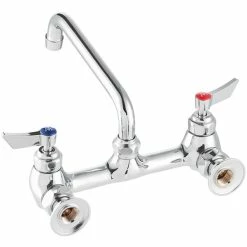 Waterloo Wall-Mounted Faucet With 8" Centers And 8" Swing Spout -T&S Brass-shop 2182833