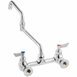 Waterloo Wall-Mounted Faucet With 8" Centers And 15" Double-Jointed Swing Spout 5 Waterloo Wall-Mounted Faucet With 8" Centers And 15" Double-Jointed Swing Spout -T&S Brass-shop 2184293