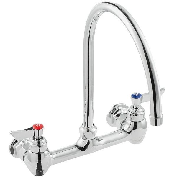 Waterloo Wall Mount Faucet With 10" Gooseneck Spout And 8" Centers 2 Waterloo Wall Mount Faucet With 10" Gooseneck Spout And 8" Centers - Image 2