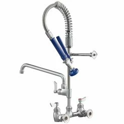 Waterloo 1.15 GPM Low Profile Wall-Mounted Pre-Rinse Faucet With 8" Centers And 12" Add-On Faucet -T&S Brass-shop 2205937