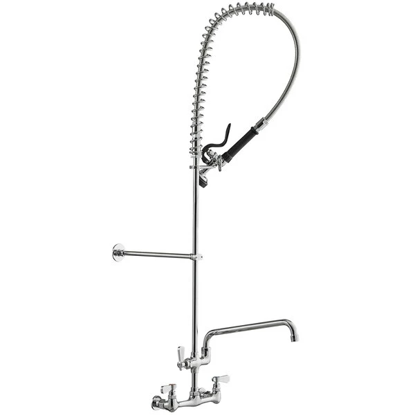 Regency Plumbing & Hardware Regency 1.15 GPM Wall Mount Pre-Rinse Faucet With 14" Add-On Faucet And 8" Centers 2 Regency Plumbing & Hardware Regency 1.15 GPM Wall Mount Pre-Rinse Faucet With 14" Add-On Faucet And 8" Centers - Image 2