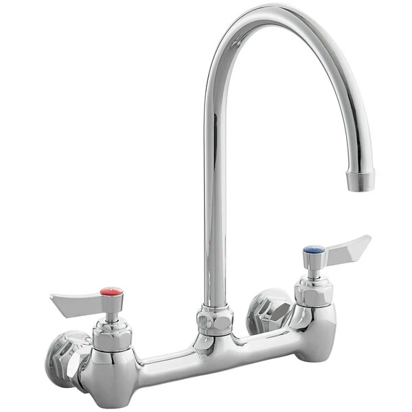 Waterloo Wall Mount Faucet With 8" Gooseneck Spout And 8" Centers 2 Waterloo Wall Mount Faucet With 8" Gooseneck Spout And 8" Centers - Image 2