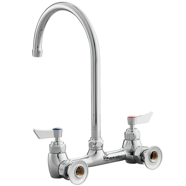 Waterloo Wall Mount Faucet With 8" Gooseneck Spout And 8" Centers 3 Waterloo Wall Mount Faucet With 8" Gooseneck Spout And 8" Centers - Image 3
